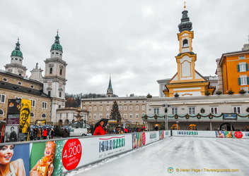 Ice-skating rink on Salzburg Residenzplatz